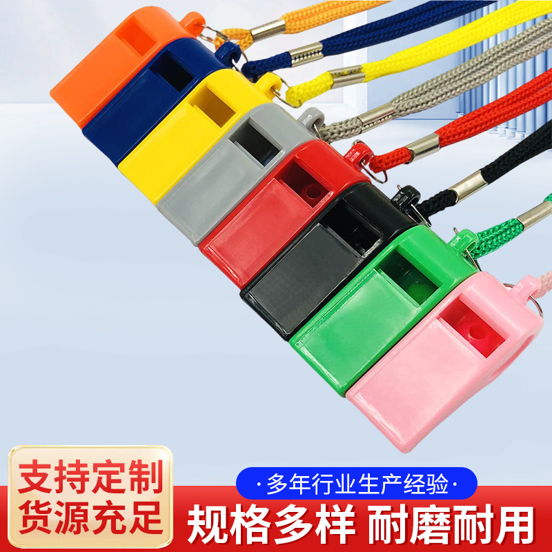 Colorful Plastic Basketball Referee Whistle, Football Whistle, Outdoor Survival Whistle, High-Pitched Eco-Friendly Competition Cheering Whistle