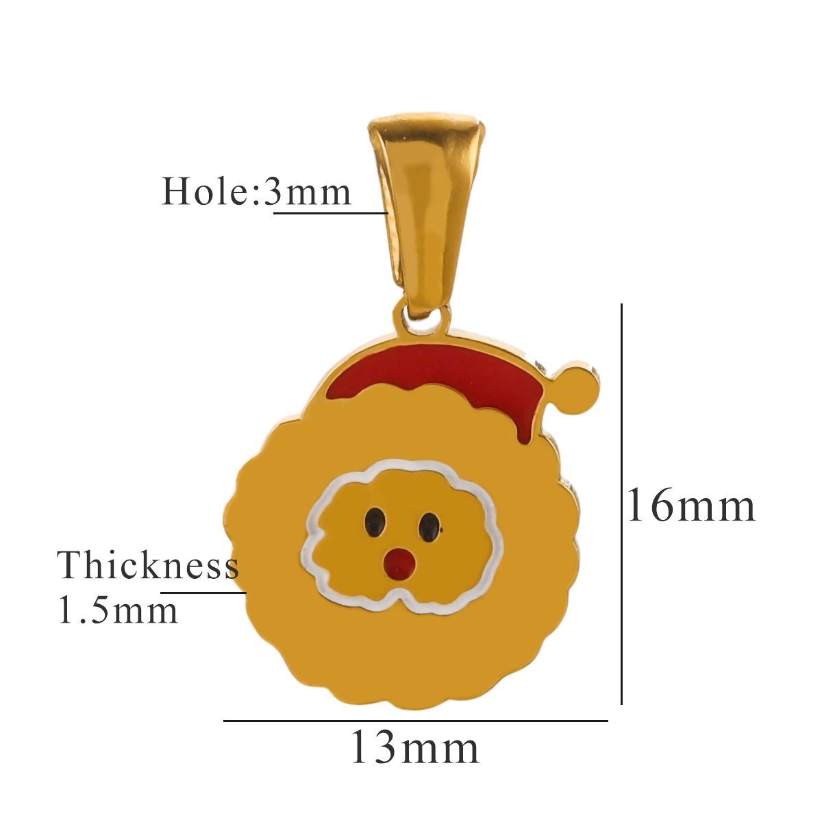 Acero inoxidable Navidad 18K titanio acero letras personalidad Santa adorable moda moda moda DIY joyas colgantes