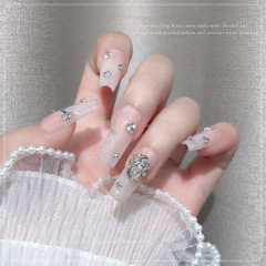 K9華子切尖底鑽堆鑽超閃白色圓形美甲填縫鑽33切面八心八箭指甲鑽