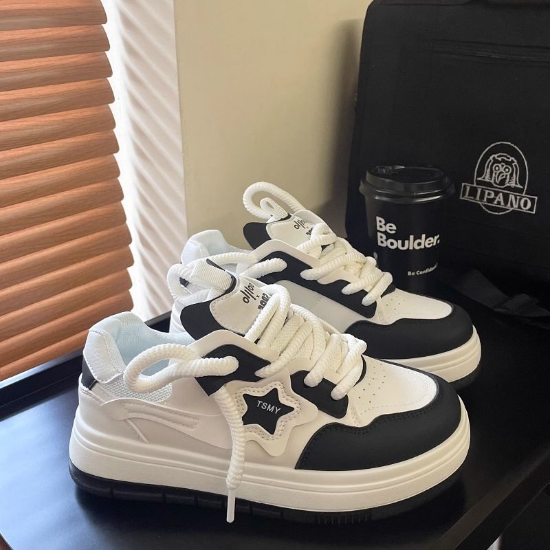 Maillard Wears Star White Shoes for Women 2025 Spring & Fall Popular Versatile Shoes Student Big-Toe Sneakers for Women Export