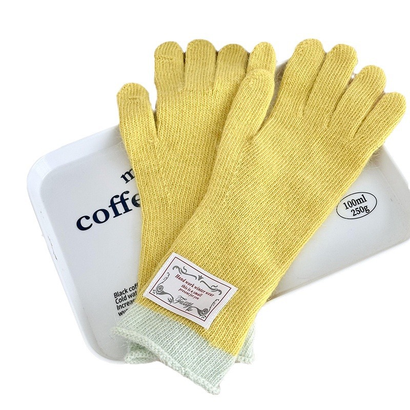 Guantes de bufandas en invierno 2025 nuevo bufandas de lana dulce pantalla táctil guantes de cuello de punto frío