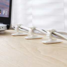 厂家批发 电线固定器自粘免打孔网线固线夹塑料夹线器理线卡扣