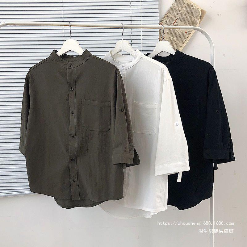 Ramie Shirt Men's Linen Seven-point Shirt Summer Linen Youth Casual Cotton Linen Shirt Men's Clothing Free Shipping Ramie Shirt Men's Linen Seven-point Shirt Summer Linen Youth Casual Cotton Linen Shirt Men's Clothing Free Shipping