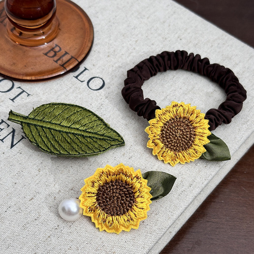 Win the championship~Sunflower Headband High-end Style Intestine Hair Tie 2025 Super Fairy Rubber Band for Women's Braided Hair