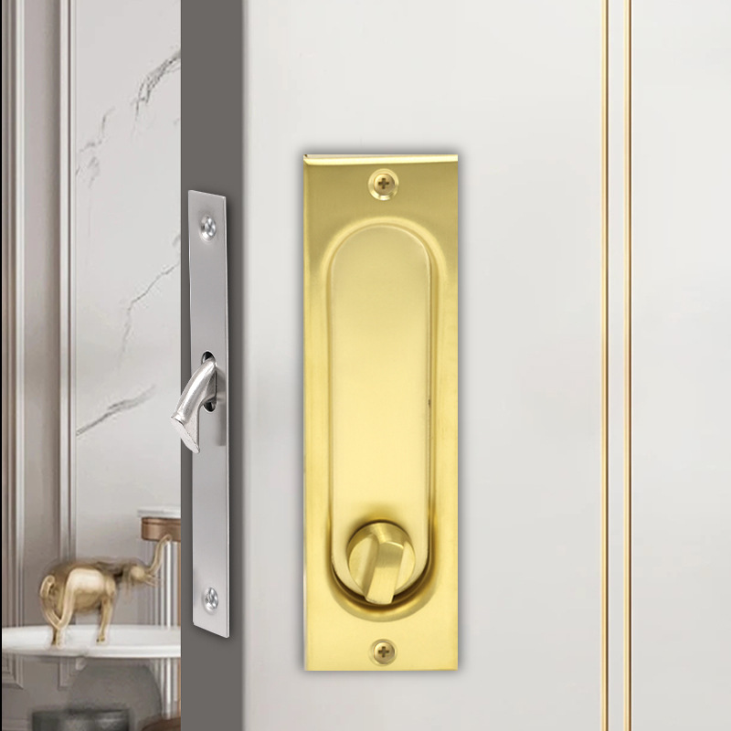 Mayorista de acero inoxidable 304 mano oscura puerta corredera cerradura de gancho cerradura de puerta corredera de cocina balcón cerradura de puerta corredera incrustada