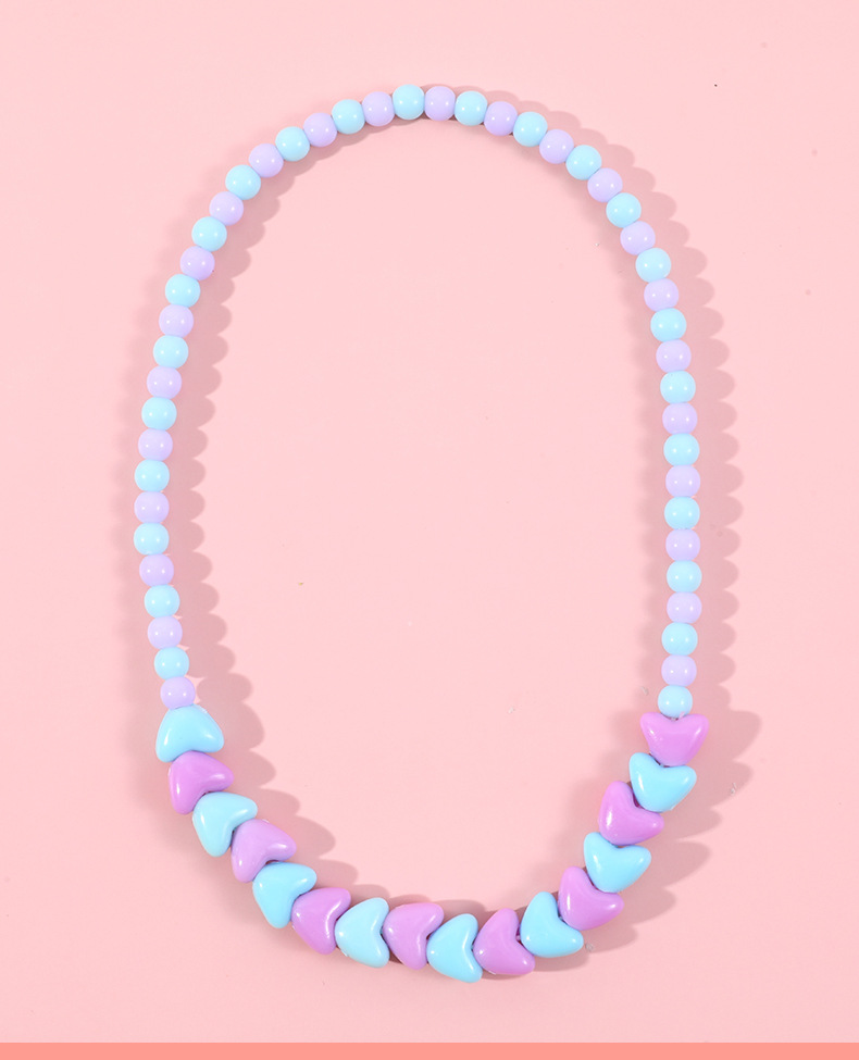 Flower Pattern Cute Flower Arylic Girl'S Bracelets Necklace
