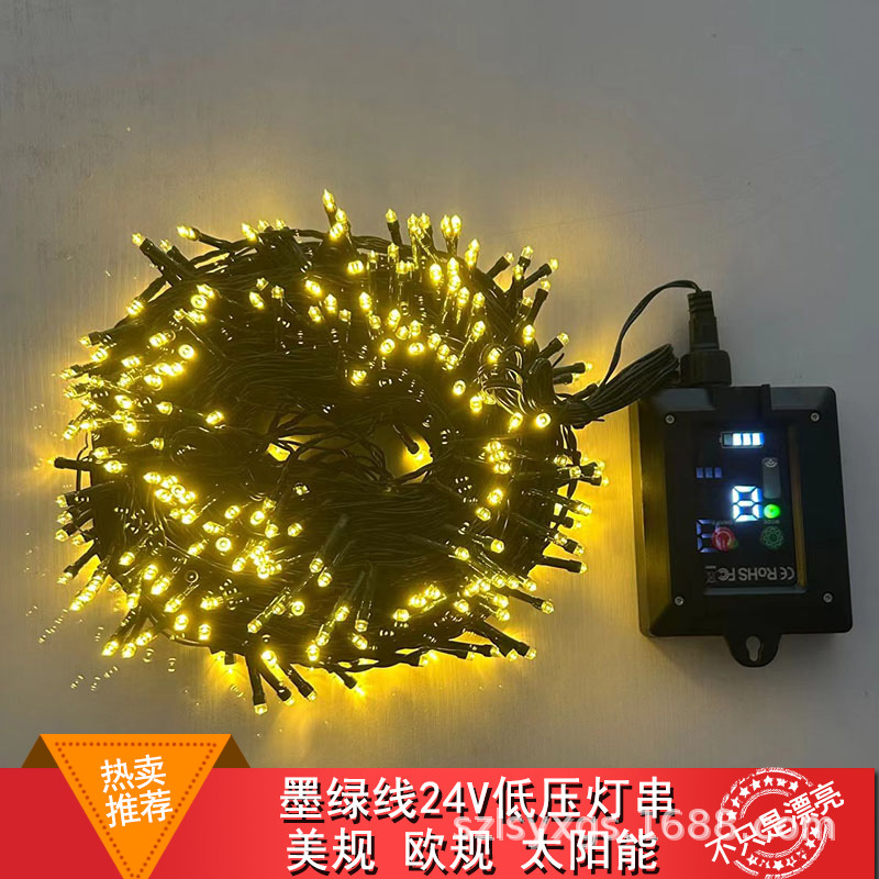 Guirnalda de Luces LED de Baja Tensión 24V Impermeable IP65 para Jardín y Navidad
