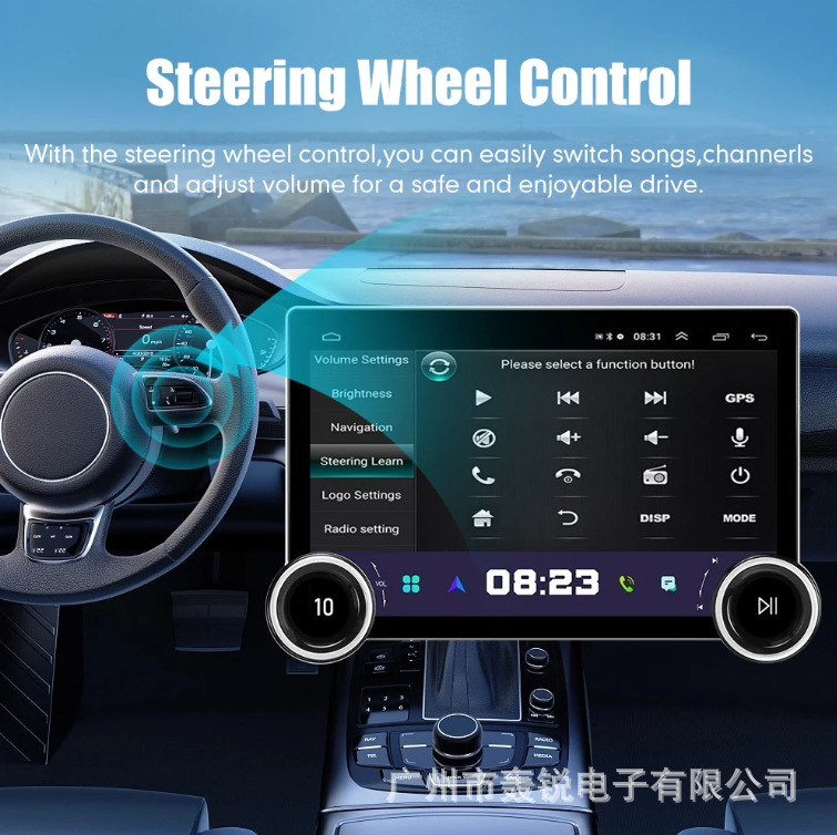 Cross-border 10.1-inch double-knob car Android navigator MP5/carplay universal machine