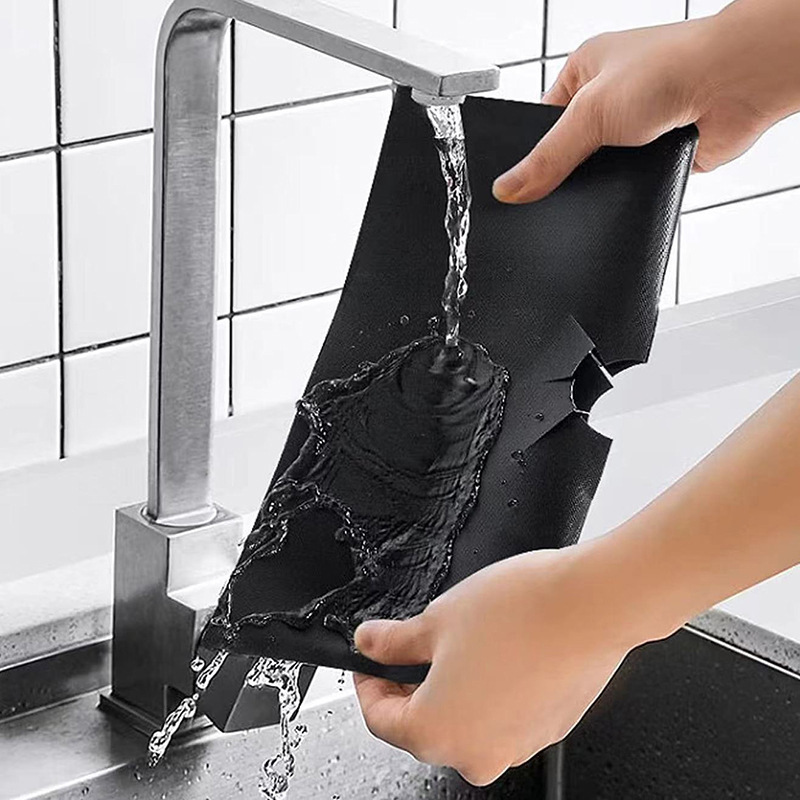 Alfombrilla de estufa de carbón de teflón resistente a altas temperaturas de 0,1mm, a prueba de aceite y a prueba de manchas, mantén de protección de estufa limpia, utensilios de cocina