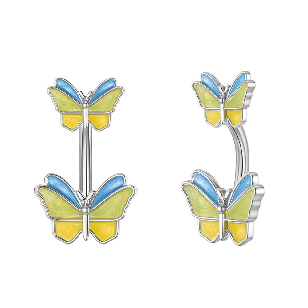 Fashion Butterfly Copper Plating Zircon Belly Ring