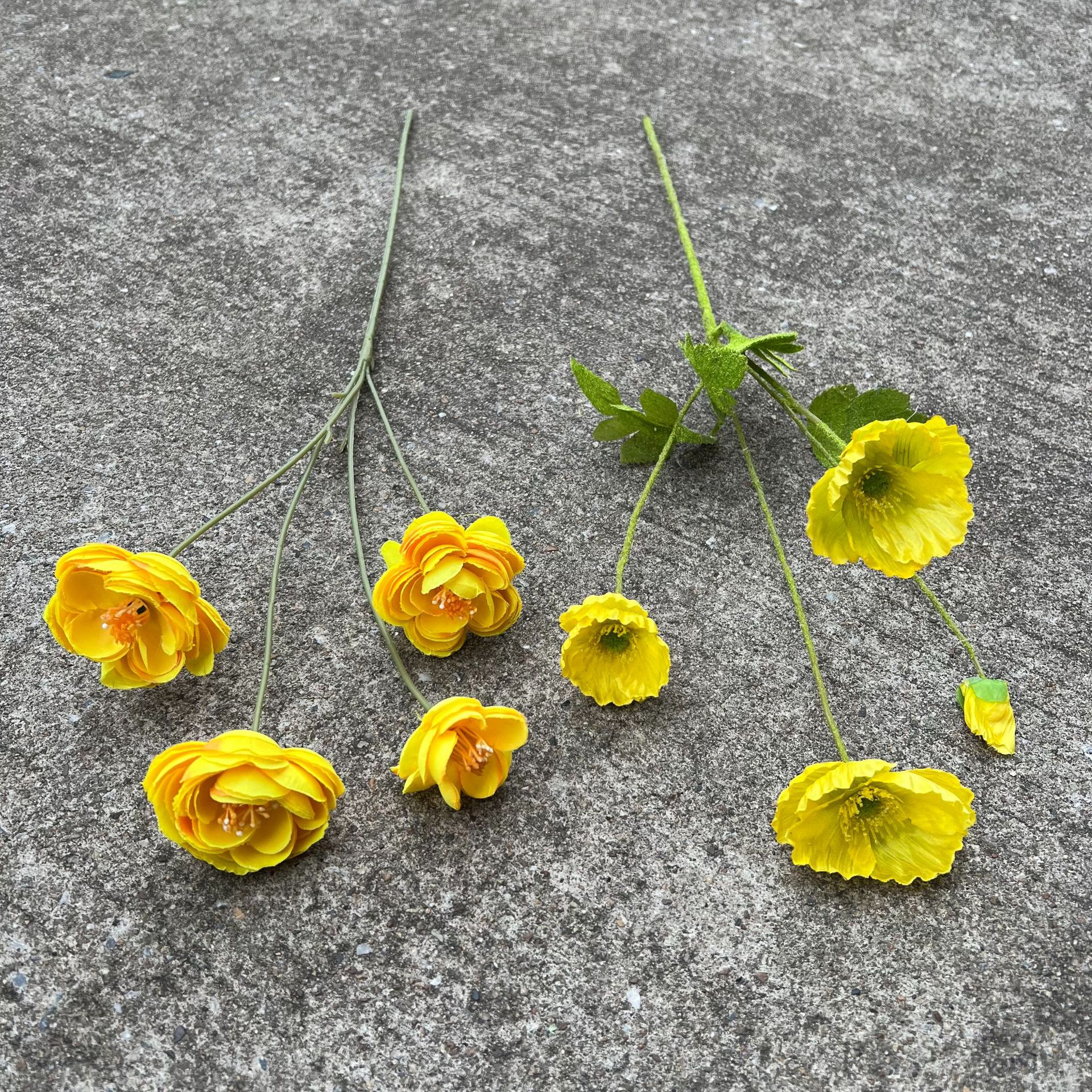 Nueva fábrica de flores artificiales de la boda amarillo leche amarillo limón amarillo fresco al aire libre Salón de la boda decoración flor falsa al por mayor