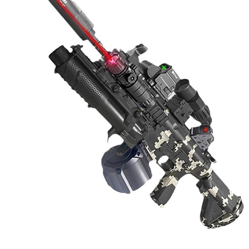 416 pistolas para niños niños de cristal mano auto-integrada juguetes eléctricos de disparo continuo pistola de bala suave de asalto automático