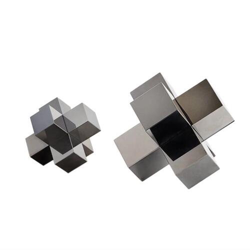 Modern light luxury creative crystal cross bookend sculpture minimalist sand geometric home office soft decoration