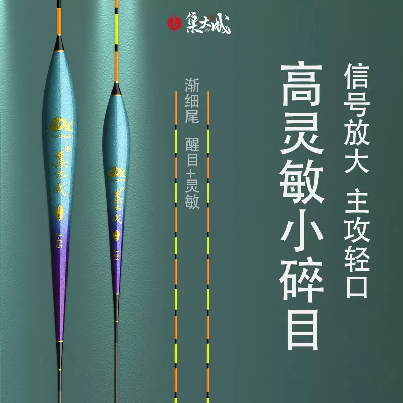 高灵敏小碎目鲫鱼浮漂轻口野钓细尾纳米浮标醒目鱼漂防风浪抗走水