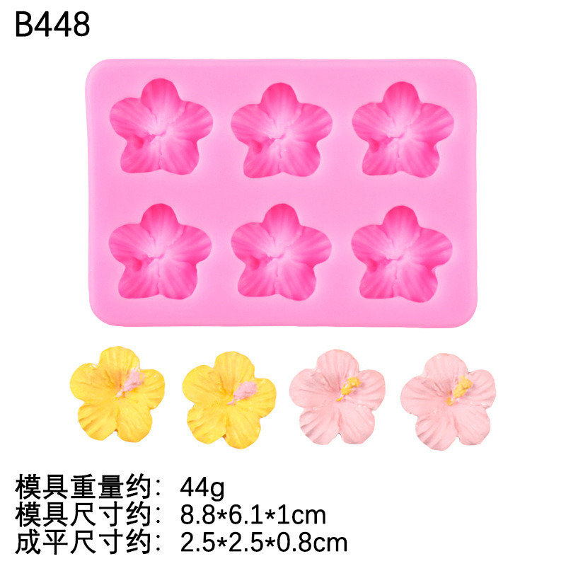 Lotus Lotus Little Chrysanthemum Flower Cluster Jabón Molde de silicona Calla Diy Decoración de pastel de fondant Molde de chocolate