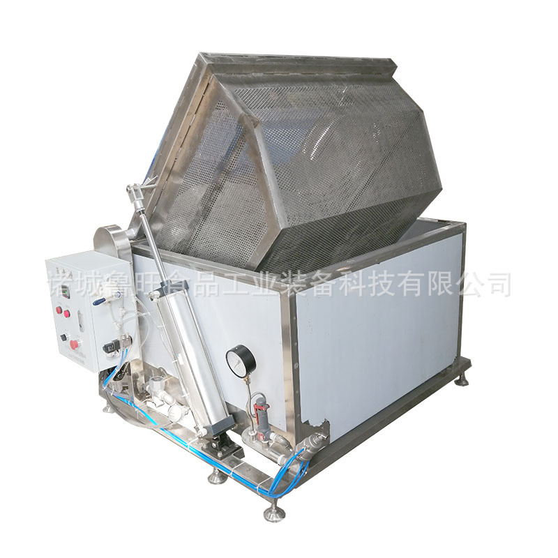 方形自动翻筐出料油炸槽 肉制品预煮锅 不锈钢漂烫卤煮槽