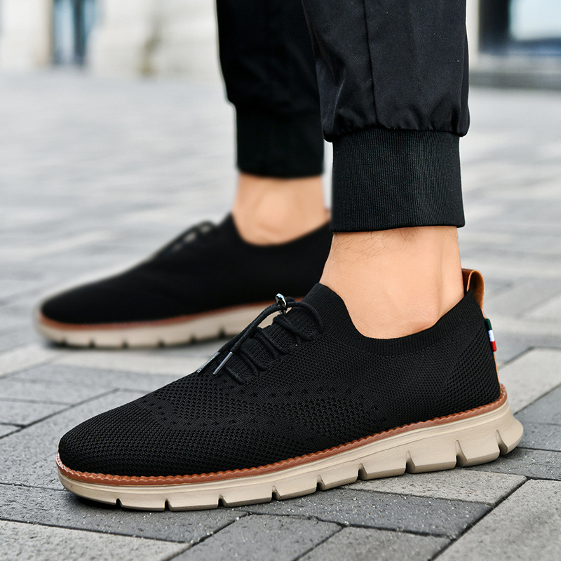 Cross-border Trendy Casual Shoes For Men, Breathable Fly-knit Loafers, Large-size Sports Shoes, In-stock Wholesale And_vogvips.com