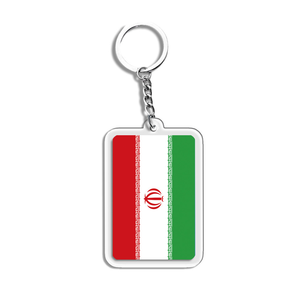 Colgante acrílico bandera nacional personalidad colgante creativo suministro transfronterizo fan decoración colgante conmemorativo llavero