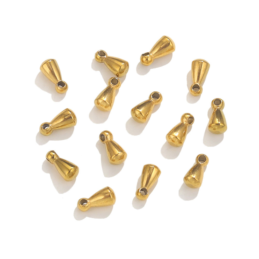 50 PCS/Package 304 Stainless Steel Gold Plated Solid Color Jewelry Buckle display picture 4