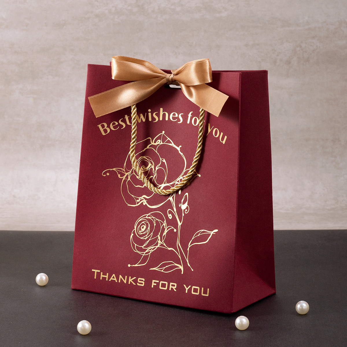 Burgundy handbag [xf042]