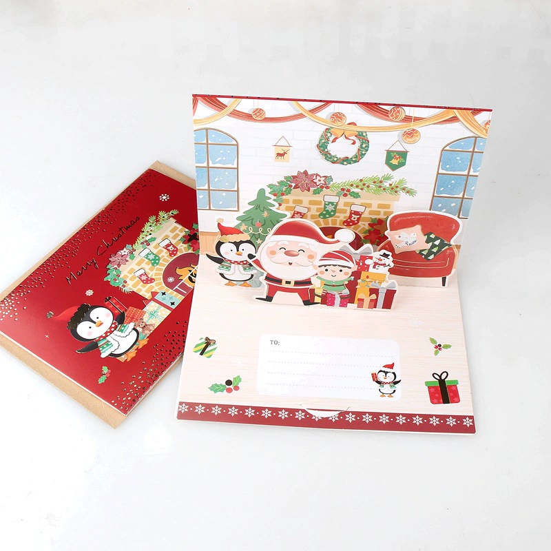 Elite three dimensional Christmas postcard, new collection, 3D