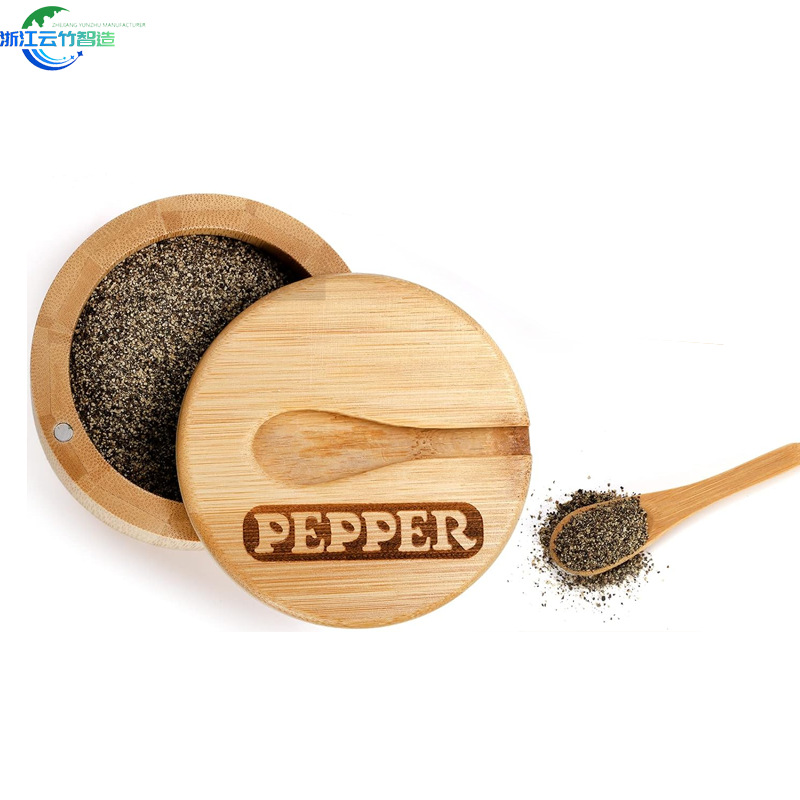 Amazon bambú sal tarro cocina suministros condimento tarro botella láser cruz-frontera giratoria condimento tarro especia rack