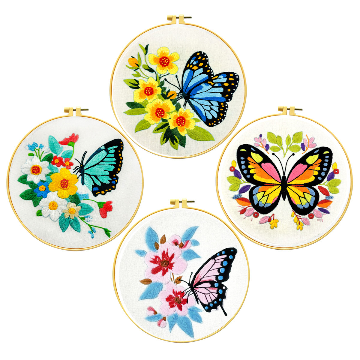 Mona Lisa Royal Bordado Punto de cruz Colección de mariposas Nuevo estilo Simulación Estilo nacional Bordado de flores Sala de estar Bordado de hilo hecho a mano image 5