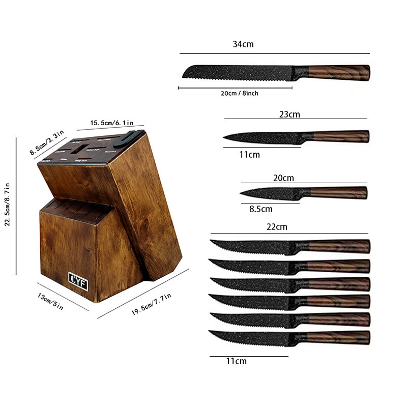 Cuchillo de cocina de acero inoxidable de mango recto conjunto de cuchillos de regalo casero cuchillo de cocina cuchillo de carne cuchillo de frutas