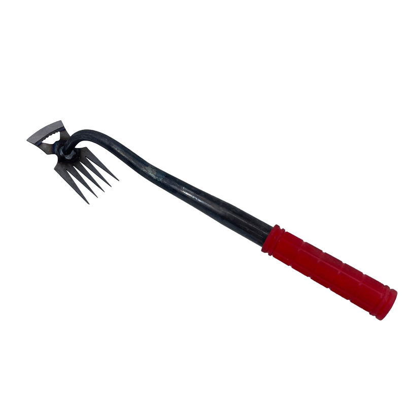 Venta directa de fábrica deshierbe artefacto jardinería flor azada Rake al por mayor multi-función de excavación de azada herramienta vegetal salvaje de doble propósito azada