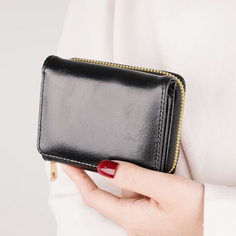 Nuevo 2023 estilo coreano billetera de las mujeres titular de la tarjeta corta multi-tarjeta de visita titular de la tarjeta bancaria titular de la cremallera monedero