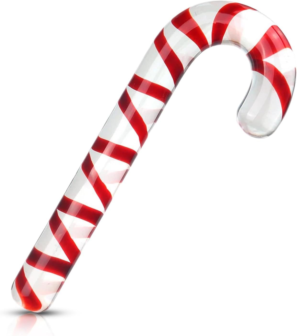Borosilicate Glass Dual-Use Dildo and Anal Beads, Red, Large Size — detail image 7