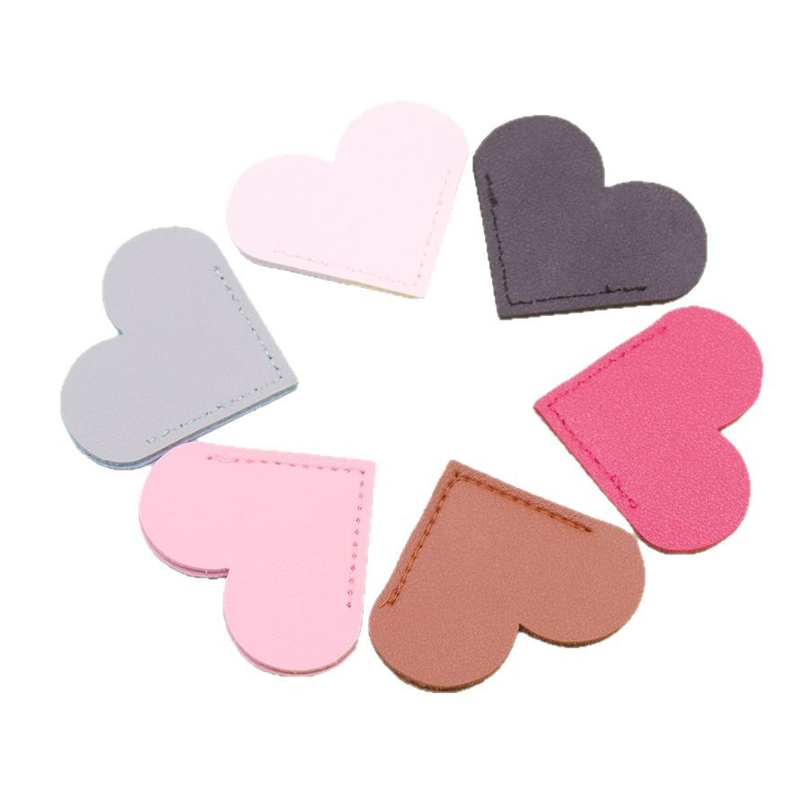 Cubierta protectora de esquina de libro de marcador de cuero de amor Clip de esquina de libro de lectura Herramienta portátil de aprendizaje antideslizante y a prueba de humedad para estudiantes