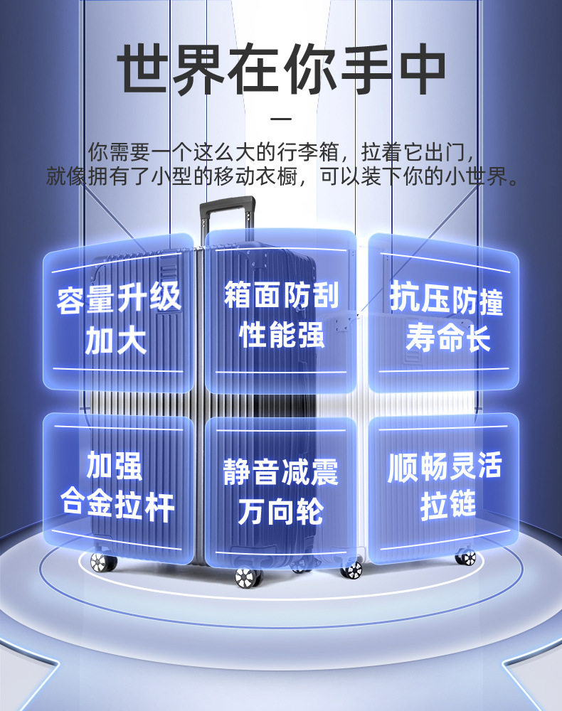 超大复古行李箱女34寸学生万向轮拉杆箱24男密码箱特大号皮箱60寸详情4