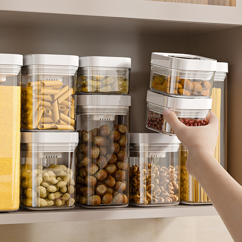 Kitchen Food-Grade Sealed Jar, Press-Type Household Sealed Storage Jar, Grain Storage Box, Grain Storage Jar Kitchen Food-Grade Sealed Jar, Press-Type Household Sealed Storage Jar, Grain Storage Box, Grain Storage Jar