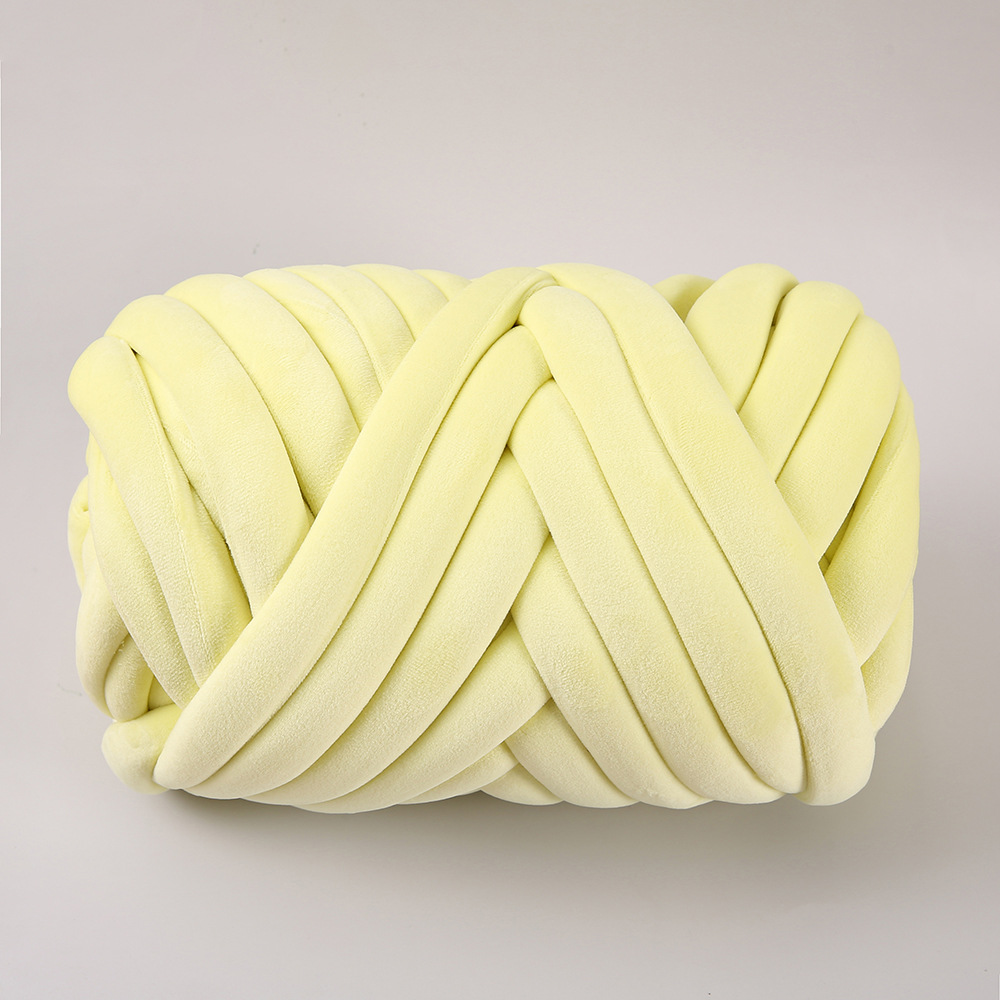 Terciopelo ultra grueso islandés hilo de lana relleno de algodón grueso tejido a mano DIY almohada bolsa línea de choque bebé