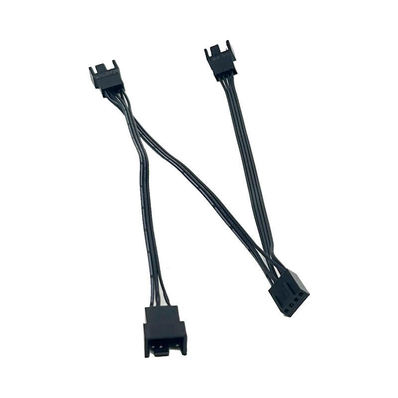 Mainboard four-pin one-three expansion line 4Pin chassis fan 1-minute 3 adapter cable speed control pwm temperature control