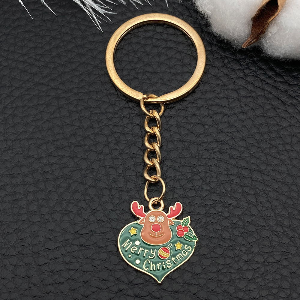 1 white K oil-dripping alloy decorative accessory, Santa Claus Christmas tree creative diy earrings pendant small pendant pic 6