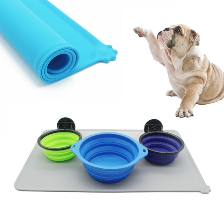 宠物餐盘垫子硅胶猫垫吃饭不溢出猫食垫猫粮垫宠物脚垫猫碗垫