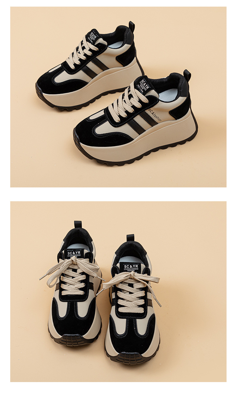 Ténis chunky dad com plataforma sapatos moda feminina_voghion.com