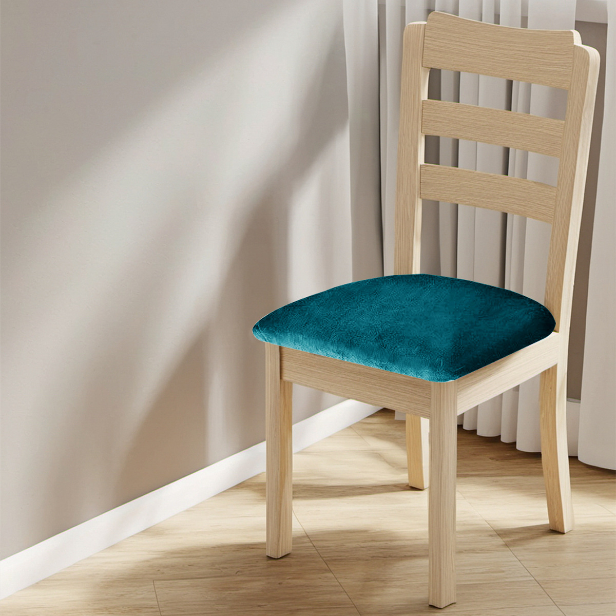 Amazon transfronterizo plata de zorro vello de oficina elástica cubierta de banco cubierta de cojín de silla universal de color sólido TEMU en stock