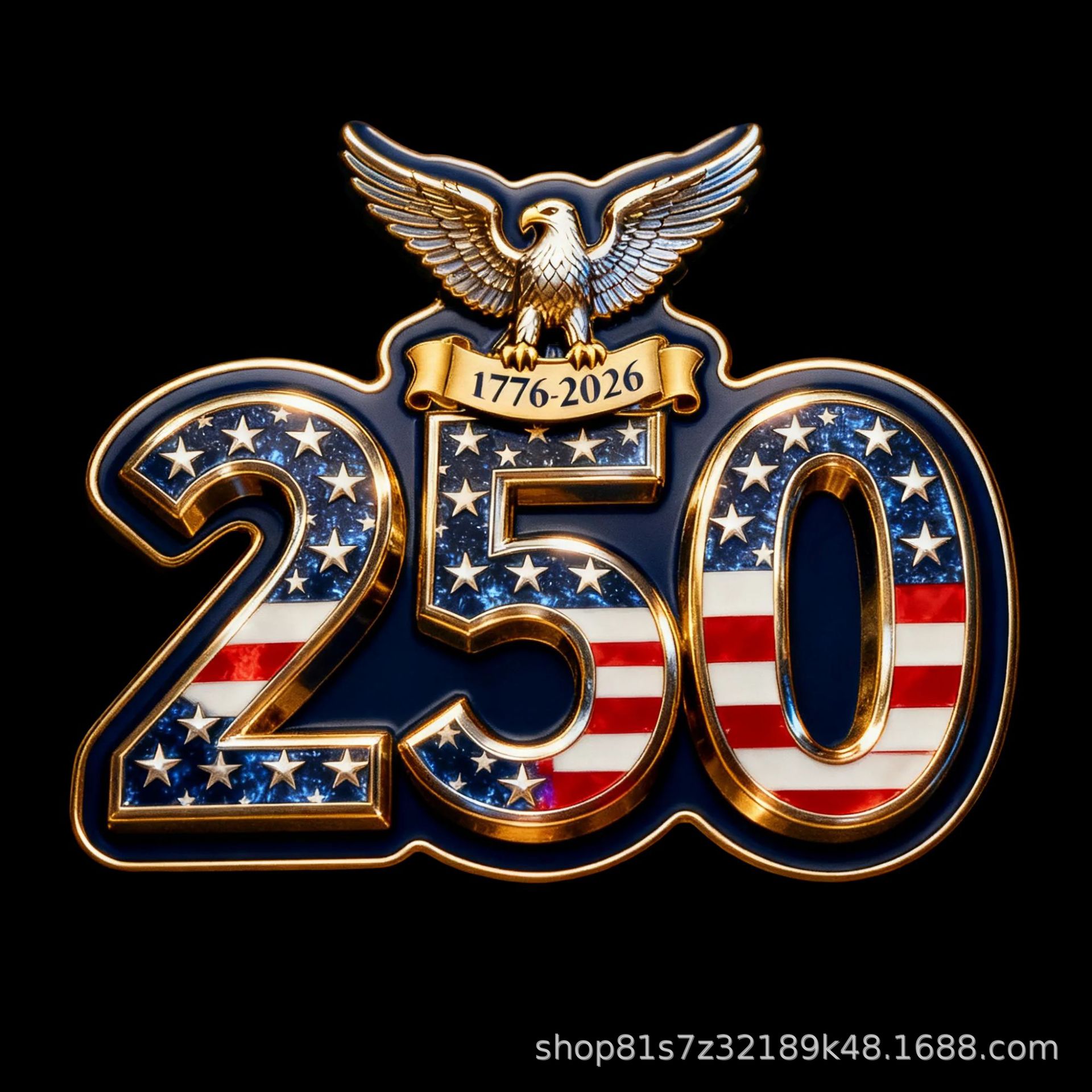 2D acrílico bandera de los Estados Unidos tema broche listado colgante image 1