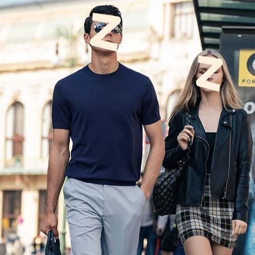 Ice Silk Knit Short Sleeve Summer Cooling High-End Men's Business Short Sleeve T-Shirt Casual Top Thin Model