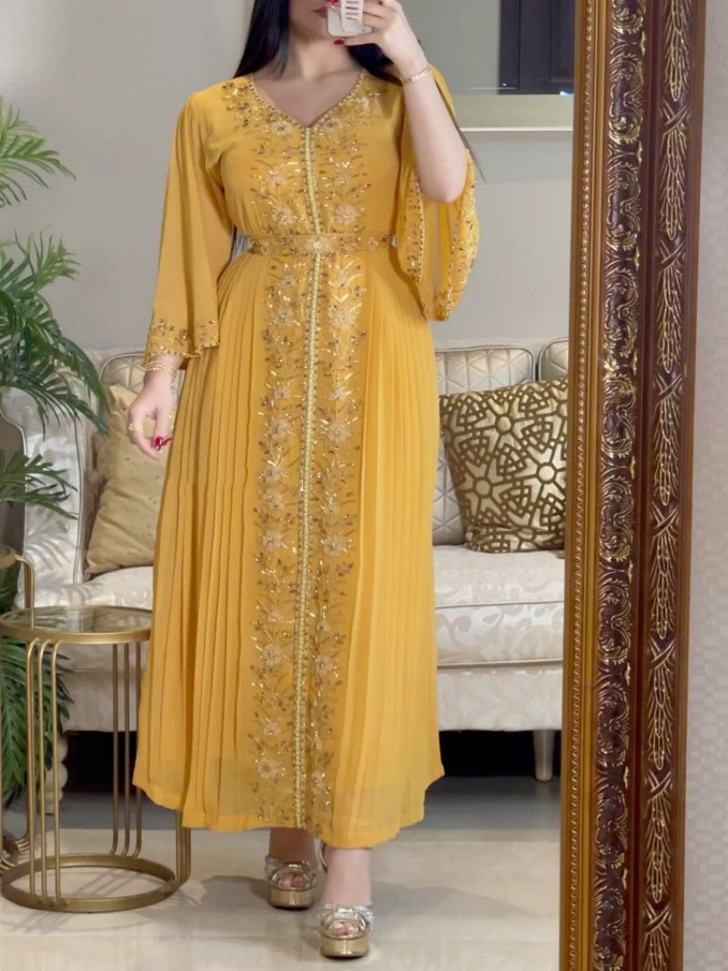 Vestido de Noche Elegante con Bordados y Pedrería para Mujer, Colección Primavera/Verano 2023, Venta Internacional en Sitio Independiente y eBay