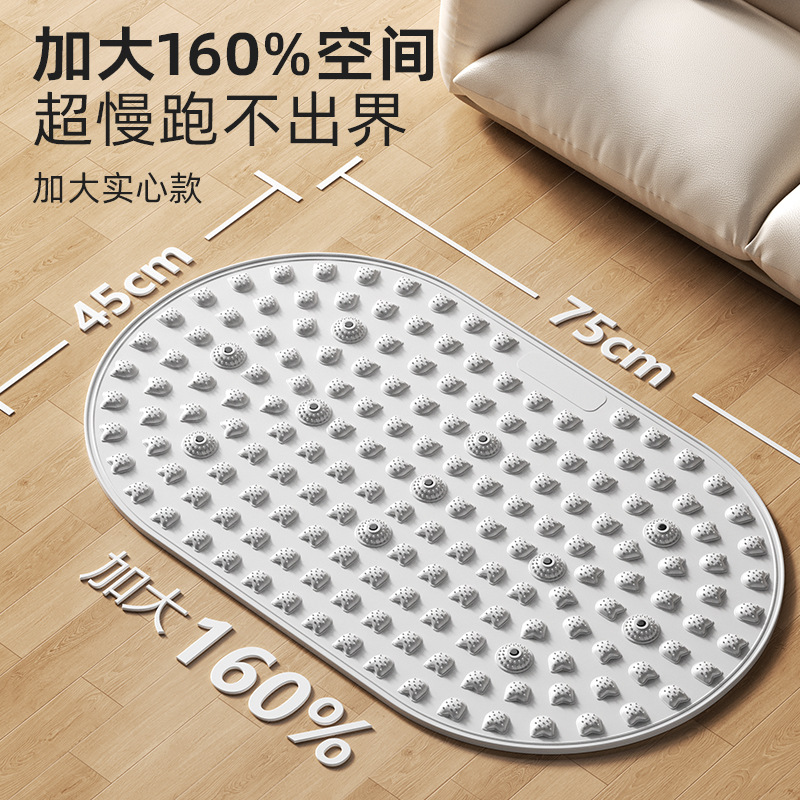 Soft Rubber Acupressure Mat, Enlarged and Thickened, Meridian-Stimulating Foot Massage Pad, Liquid Soft Rubber Solid Acupressure Mat for Jogging