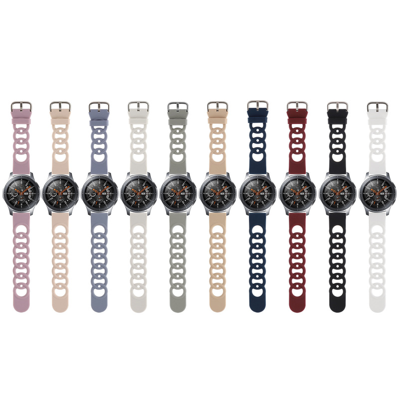 Suitable for Samsung Watch Strap Galaxywatch4 Watch Huawei 20mm Donut Hollow Silicone Design Sports Model