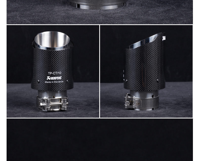 Factory direct sales, high-quality carbon fiber tailpipe for cross-border markets, stainless steel modified exhaust pipe, Scorpio AK tailpipe accessory