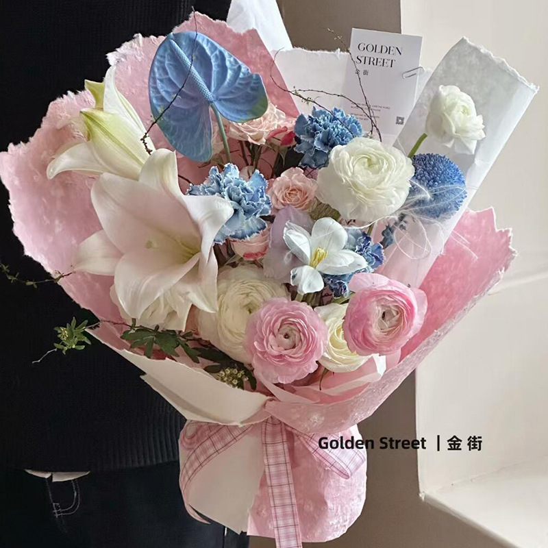 Two -color Dongba paper flower bundle packaging paper flower flower…