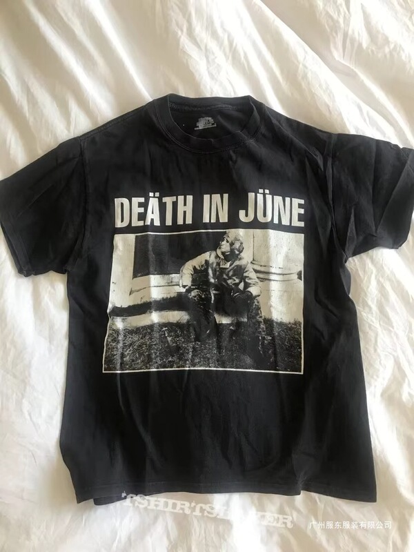 American 90S Remake of the Band Death June, Retro Style Black T-Shirt, New Summer Style, Retro Fashion for Men