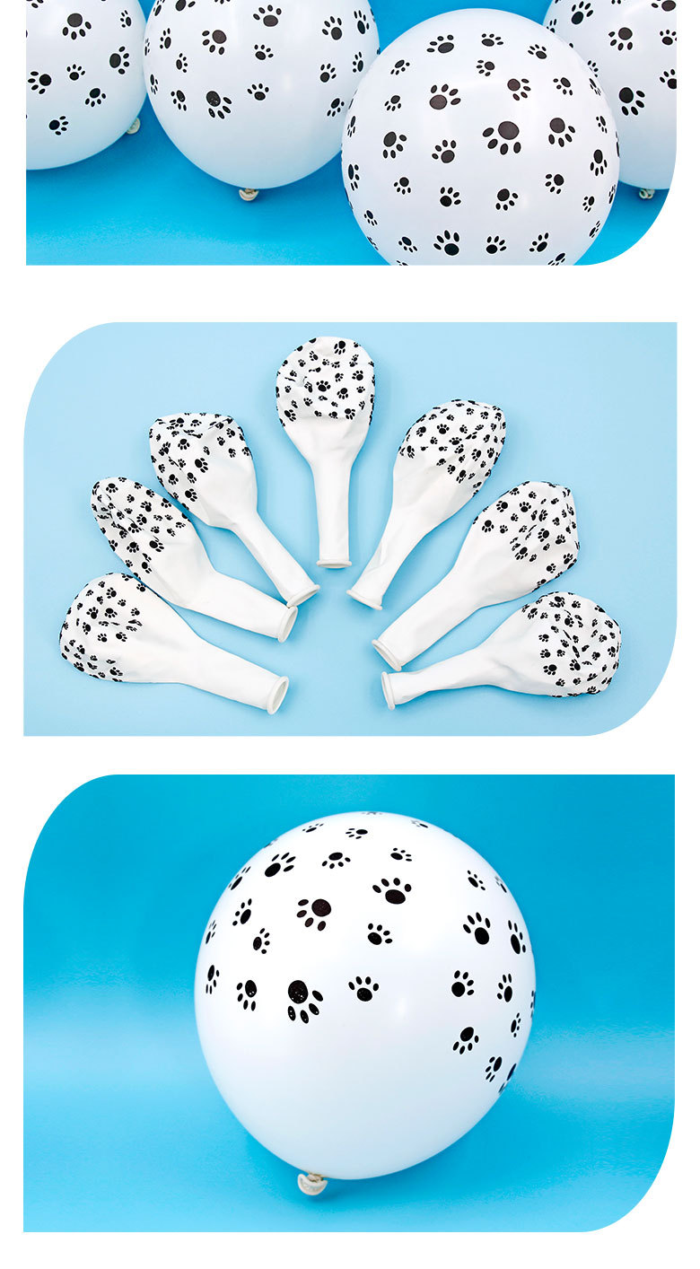 Paw Print Emulsion Party Balloon display picture 1