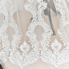 高档特厚加密刺绣蕾丝花边面料 婚纱礼服手工diy网纱服装装饰辅料